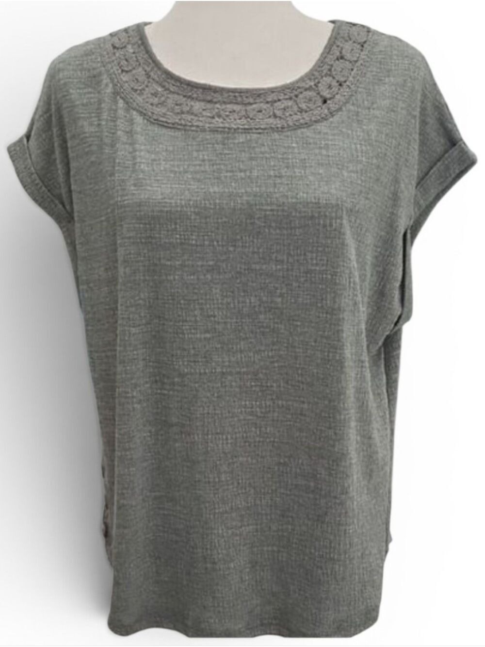 NwT Chic Olive Green Blouse for Women L CABLE AND GUAGE